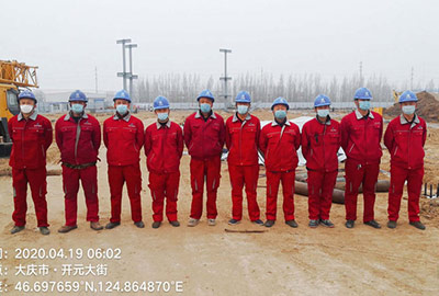 抗疫克難，凝心聚力——工地上的早會！  